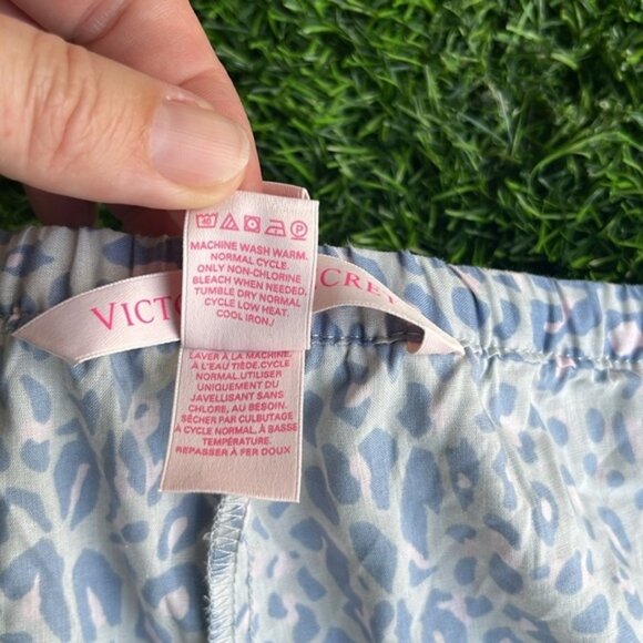 VICTORIAS SECRET Leopard Print Pajama Shorts size large - Picture 5 of 7